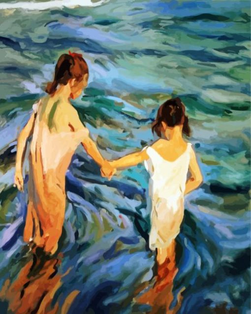 Children In The Sea Sorolla Art paint by number