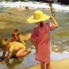 Children On Seashore Sorolla Art paint by number