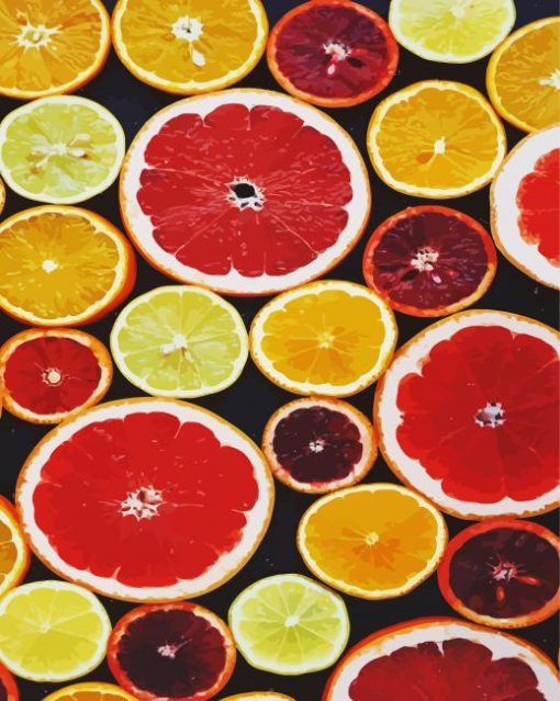 Citrus Fruits paint by numbers