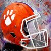 Clemson Tigers Football Helmet paint by numbers