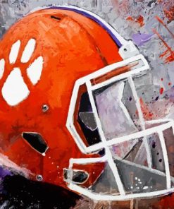 Clemson Tigers Football Helmet paint by numbers