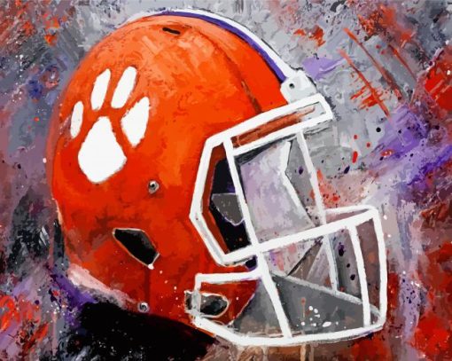 Clemson Tigers Football Helmet paint by numbers