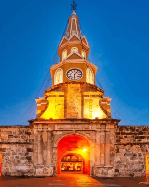 Clock Tower Monument Colombia paint by numbers