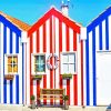 Colored Houses Aveiro paint by numbers