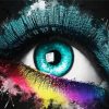 Colourful Eye Splash Art paint by numbers