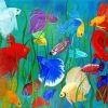 Colourful Siamese Fish paint by numbers