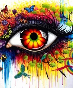 Colourful Splash Eye paint by numbers