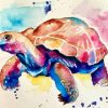 Colorful Tortoise paint by number