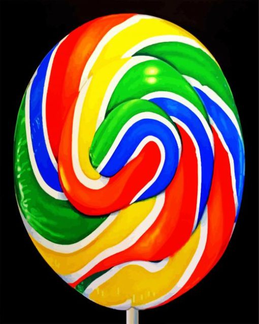 Colorful Lollipop paint by numbers