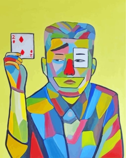 Colorful Poker Man paint by numbers