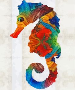 Colorful Seahorse paint by numbers