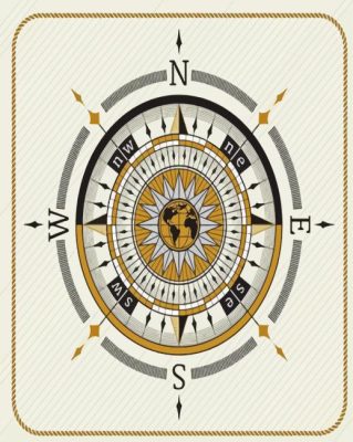 Compass Illustration paint by numbers