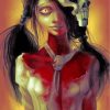 Creepy Bloody Girl paint by numbers