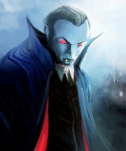 Creepy Dracula paint by numbers