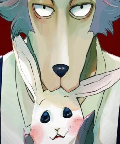 Cute Abru And Legosi From Beastars paint by number