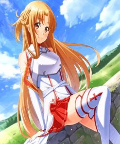 Cute Anime Character Asuna paint by number