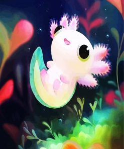 Cute Axolotl Art paint by numbers