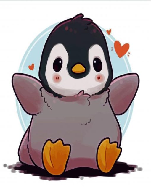 Cute Little Penguin paint by number