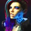 Cyberpunk Girl Video Game paint by number