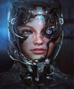 Cyborg Lady paint by number