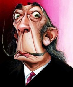 Dali Caricature paint by numbers