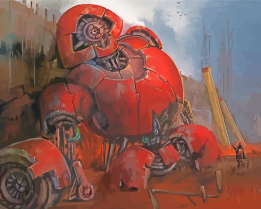 Damaged Robot paint by numbers