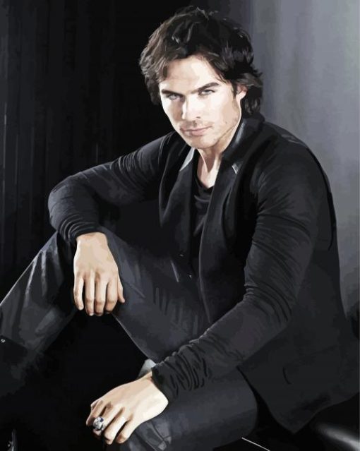 Damon Salvatore Vampire Diaries paint by number