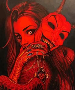 Devil Girl paint by number