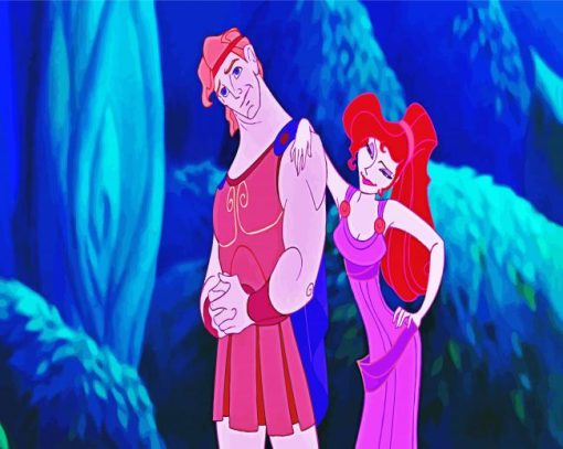 Disney Megara And Hercules paint by numbers