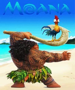 Disney Moana Maui paint by number