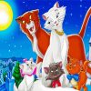 Disney Aristocats Movie paint by numbers