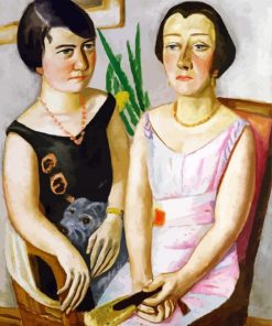 Double Portrait By Max Beckmann paint by number