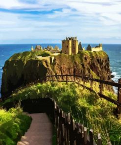 Dunnottar Castle Aberdeen paint by numbers