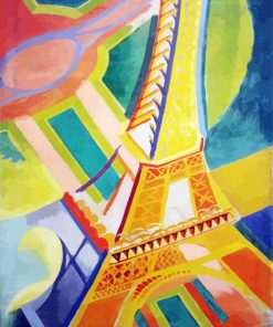 Eiffel Tower Robert Delaunay paint by numbers