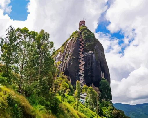 El Penon De Guatape Columbia paint by numbers