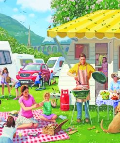 Family Holiday Picnic paint by numbers