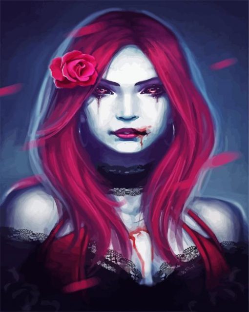 Fantasy Gothic Vampire paint by number