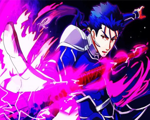 Fate Zero Lancer Art paint by numbers