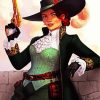 Female Gunslinger paint by number