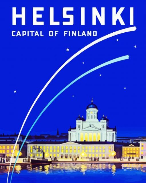 Finland Helsenki Capital paint by numbers