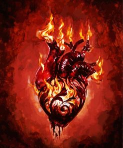 Fire Heart paint by numbers