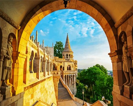 Fisherman Bastion Budapest paint by numbers