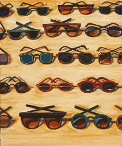 Five Rows Of Sunglasses Thiebaud paint by numbers