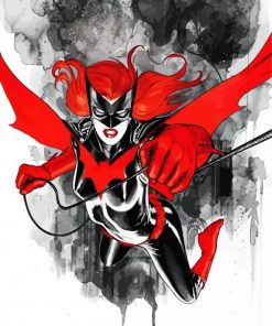 Flying Anry Batwoman paint by number