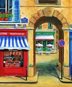 French Butcher Shop paint by numbers