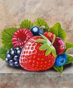 Fresh Berries Fruit paint by numbers