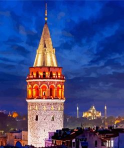 Galata Tower paint by numbers