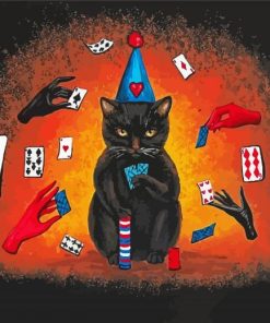 Gamblin Cat paint by numbers