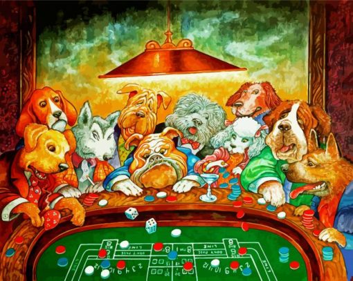 Gamblin Dogs paint by numbers