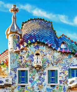 Gaudi Casa Battlo Barcelona paint by number